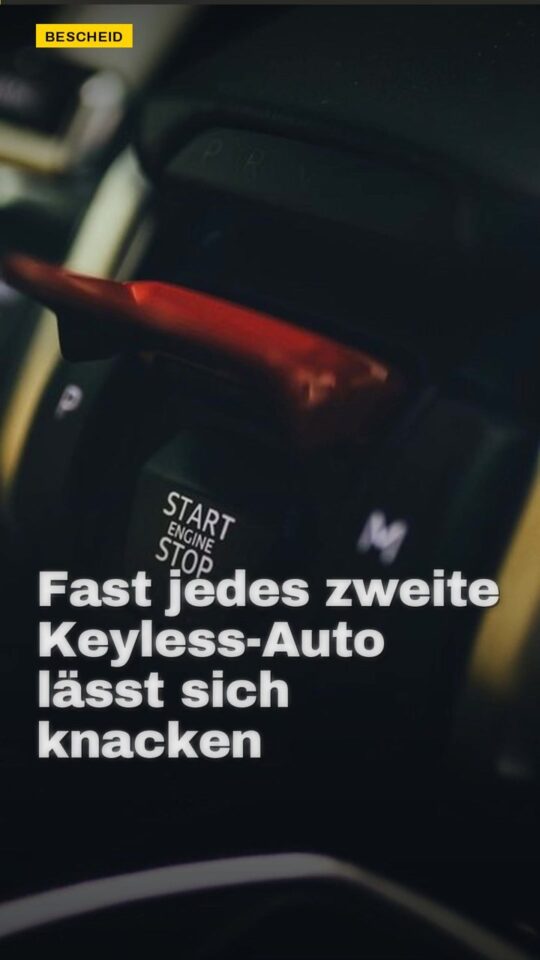 Erstes Bild der Ausgabe: Fast jedes zweite Keyless-Auto lässt sich knacken