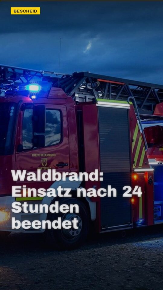 Erstes Bild der Ausgabe: Waldbrand: Einsatz nach 24 Stunden beendet