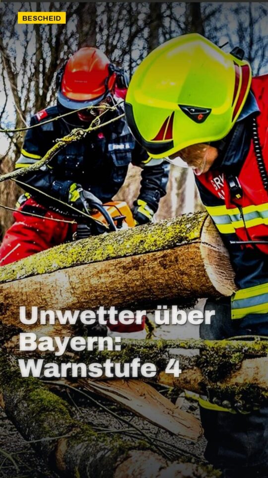 Erstes Bild der Ausgabe: Unwetter über Bayern: Warnstufe 4