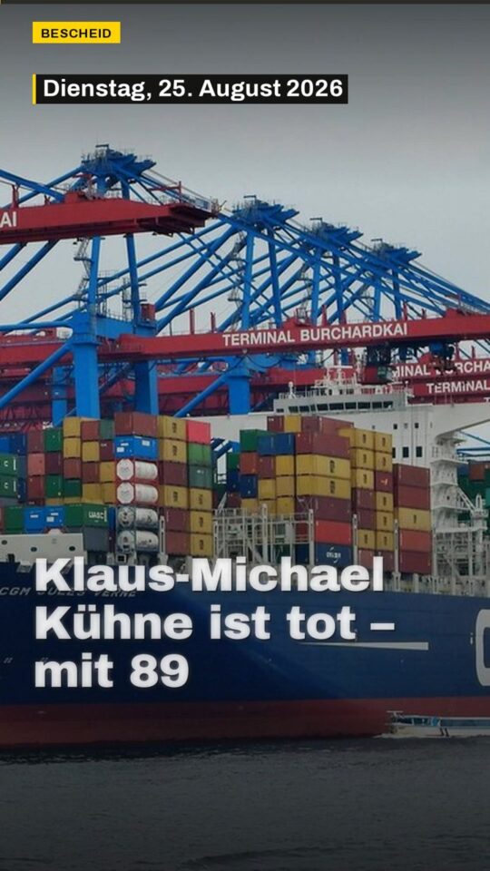 Erstes Bild der Ausgabe: Klaus-Michael Kühne ist tot – mit 89