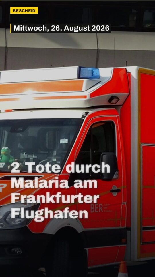 Erstes Bild der Ausgabe: 2 Tote durch Malaria am Frankfurter Flughafen