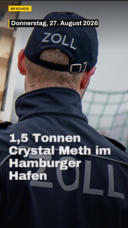 Erstes Bild der Ausgabe: 1,5 Tonnen Crystal Meth im Hamburger Hafen
