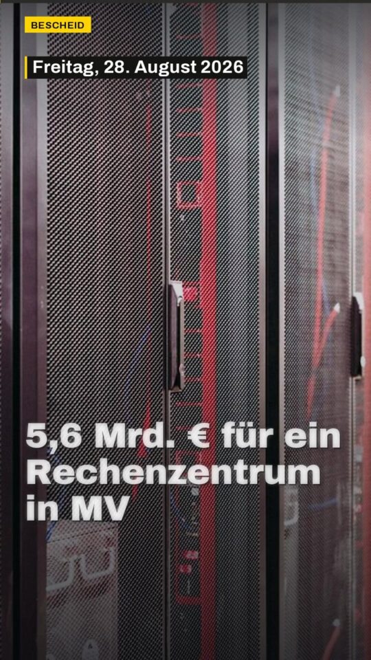 Erstes Bild der Ausgabe: 5,6 Mrd. € für ein Rechenzentrum in MV