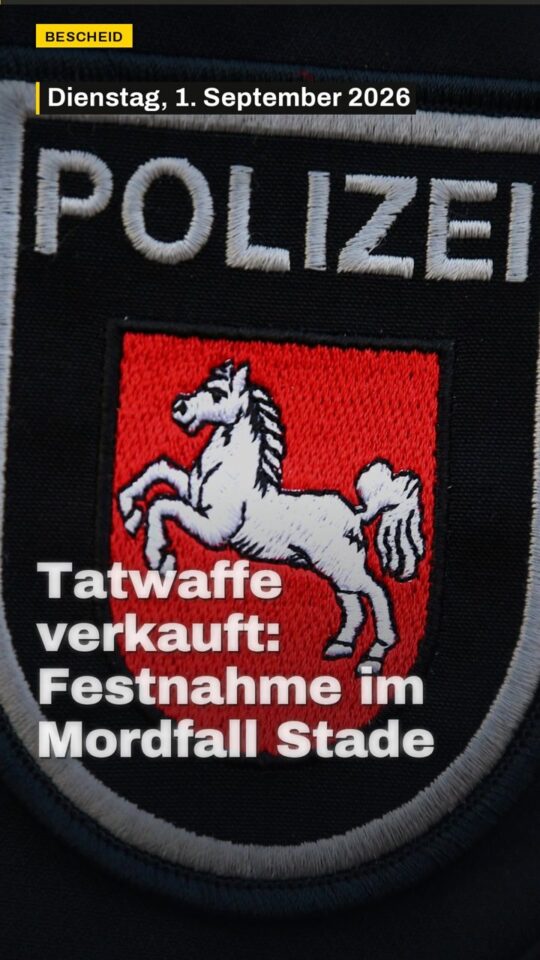Erstes Bild der Ausgabe: Tatwaffe verkauft: Festnahme im Mordfall Stade