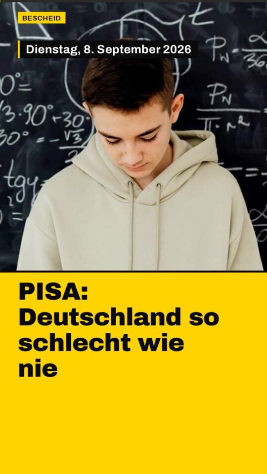Erstes Bild der Ausgabe: PISA: Deutschland so schlecht wie nie