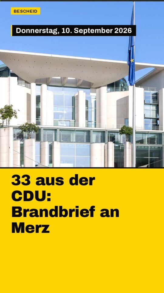 Erstes Bild der Ausgabe: 33 aus der CDU: Brandbrief an Merz
