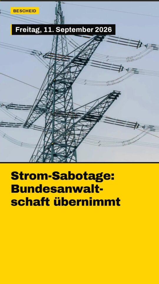 Erstes Bild der Ausgabe: Strom-Sabotage: Bundesanwaltschaft übernimmt