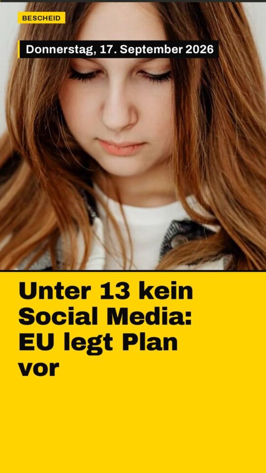 Erstes Bild der Ausgabe: Unter 13 kein Social Media: EU legt Plan vor