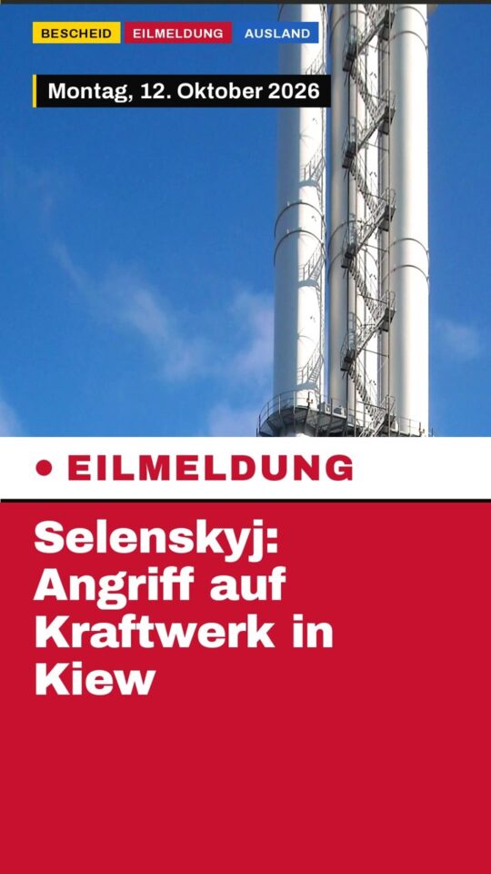 Erstes Bild der Ausgabe: Selenskyj: Angriff auf Kraftwerk in Kiew