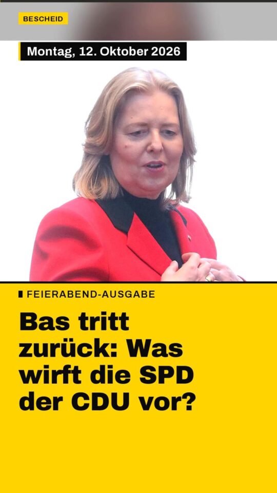 Erstes Bild der Ausgabe: Bas tritt zurück: Was wirft die SPD der CDU vor?