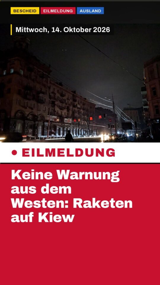 Erstes Bild der Ausgabe: Keine Warnung aus dem Westen: Raketen auf Kiew