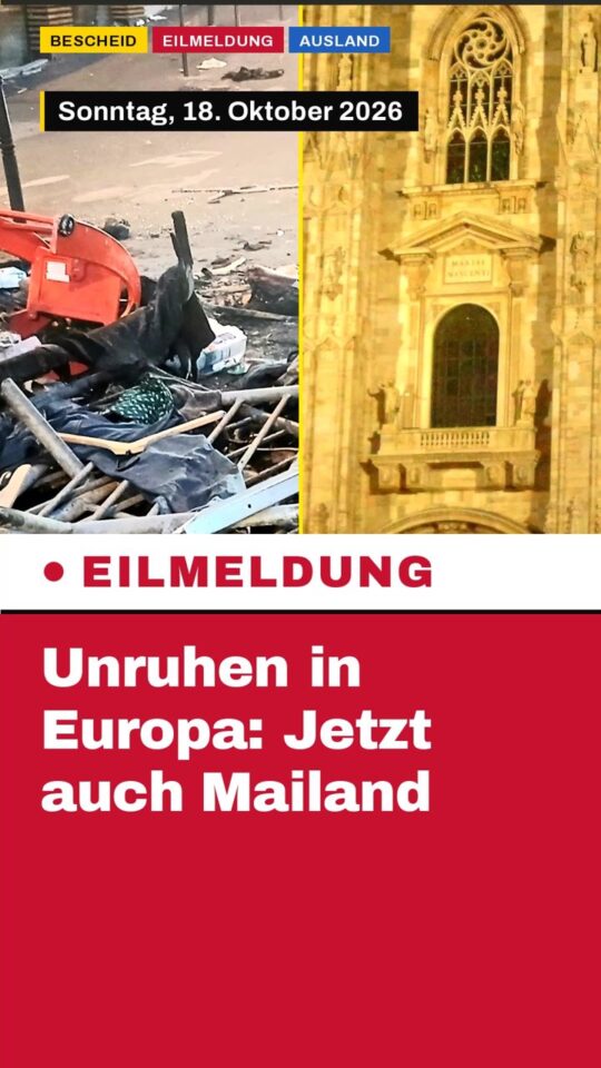 Erstes Bild der Ausgabe: Unruhen in Europa: Jetzt auch Mailand