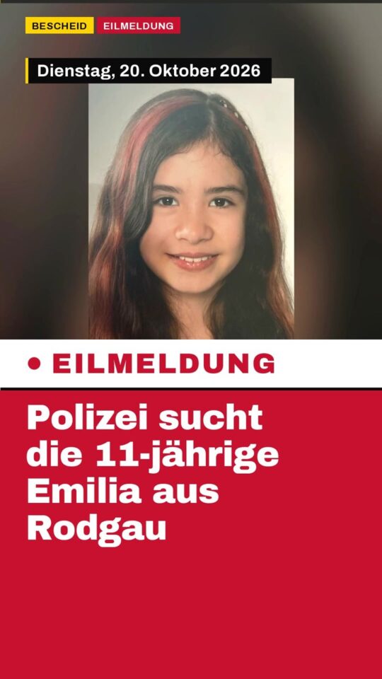 Erstes Bild der Ausgabe: Polizei sucht die 11-jährige Emilia aus Rodgau