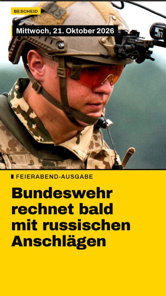 Erstes Bild der Ausgabe: Bundeswehr rechnet bald mit russischen Anschlägen