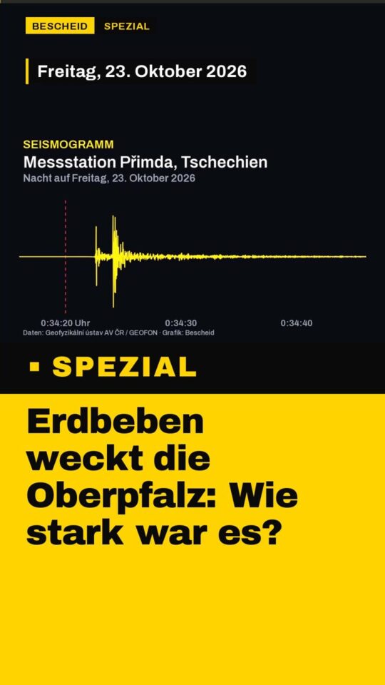 Erstes Bild der Ausgabe: Erdbeben weckt die Oberpfalz: Wie stark war es?